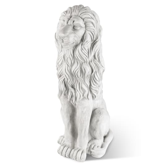 Glitzhome® 36.25" Oversized MGO Guardian Sitting Lion Garden Statue